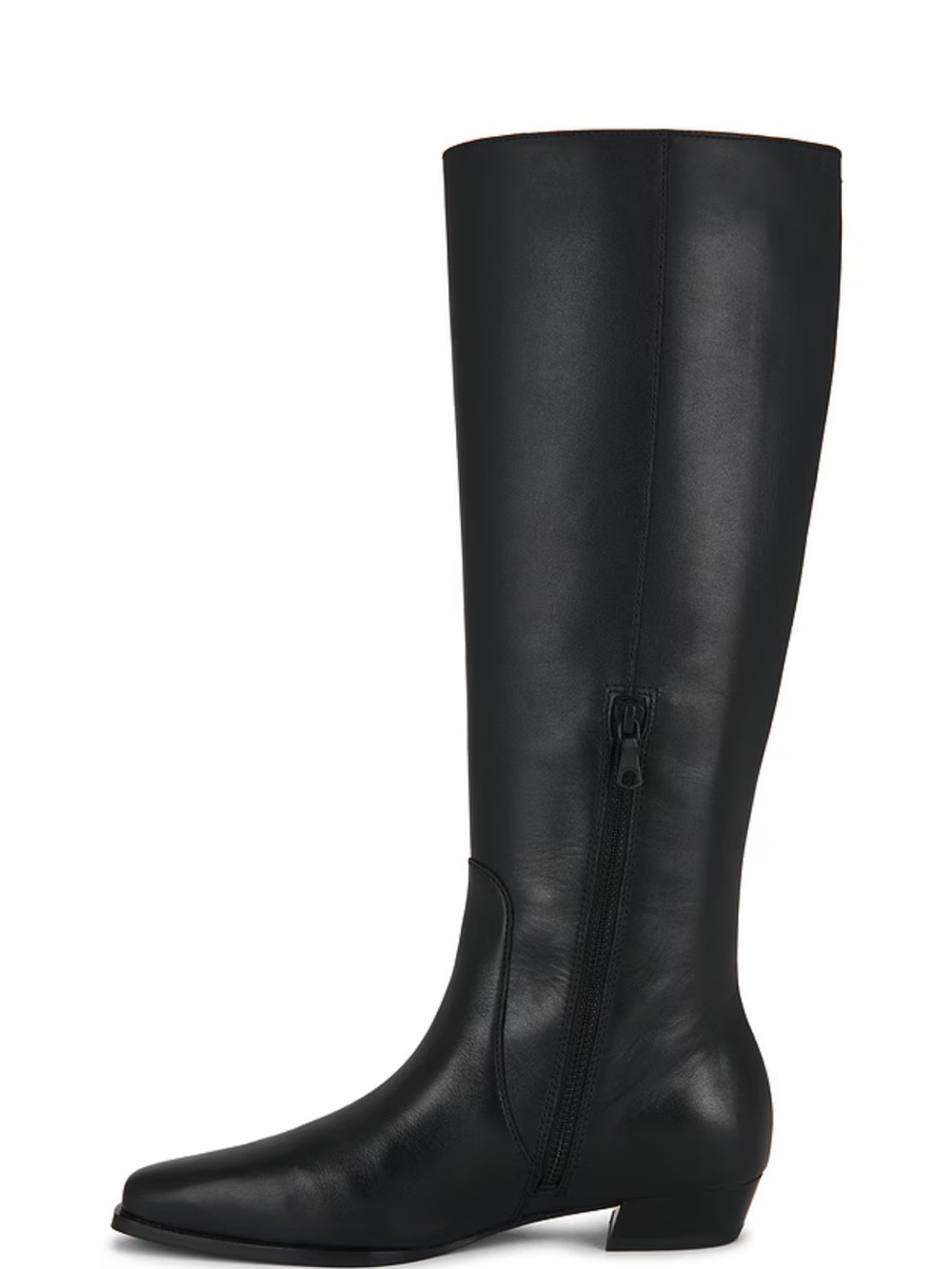 Joni Knee High Boot in Black Leather - Picture 11 of 12